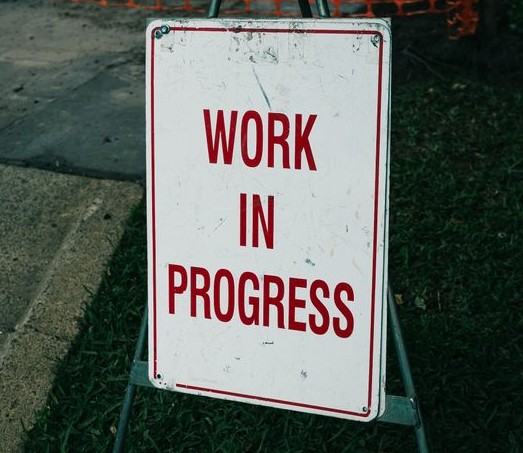 Work in Progress sign
